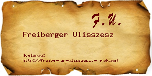 Freiberger Ulisszesz névjegykártya